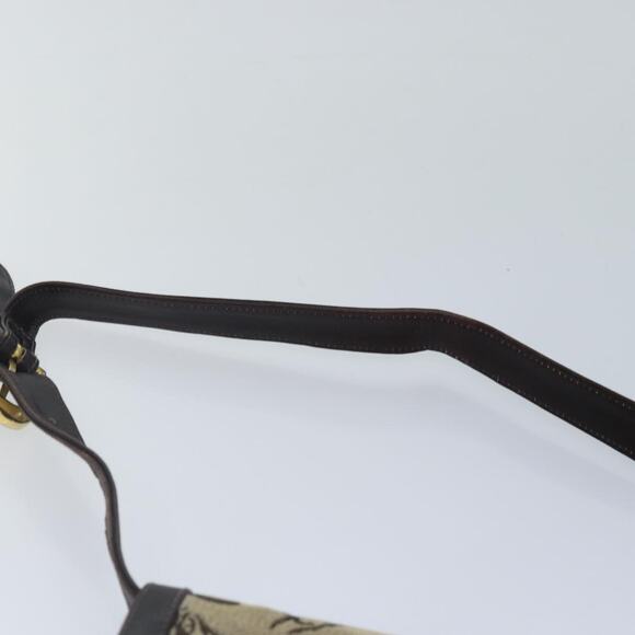 CELINE C Saluki Shoulder Bag Canvas Beige - Picture 8 of 13